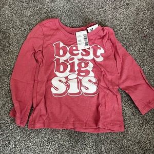 Pink “Best Big Sis” Long Sleeve TShirt